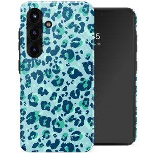 Selencia Vivid Tough Backcover voor de Samsung Galaxy S25 - Wild Spots Light Blue
