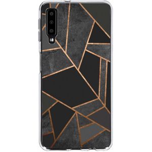 Design Backcover voor Samsung Galaxy A7 (2018) - Grafisch Zwart / Koper