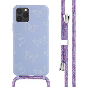 iMoshion Siliconen design hoesje met koord voor de iPhone 11 Pro - Butterfly