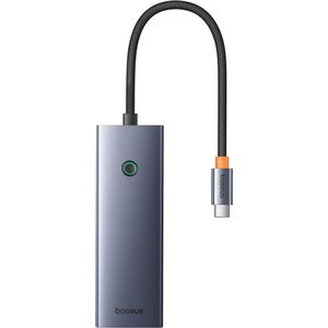 Baseus UltraJoy 7-in-1 USB-C Hub - 4K 60Hz - 100 Watt opladen - Docking station - Space Grey