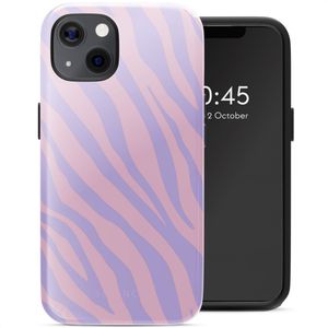 Selencia Vivid Tough Backcover met MagSafe voor de Apple iPhone 13 - Zebra Light Pink Lilac