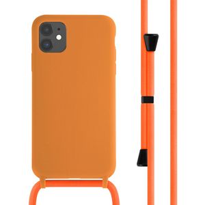 iMoshion Siliconen hoesje met koord voor de iPhone 11 - Oranje