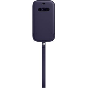 Apple Leather Sleeve MagSafe voor de iPhone 12 (Pro) - Deep Violet