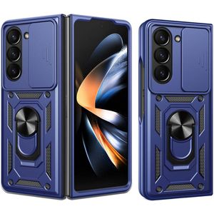 iMoshion Rugged Backcover met ring voor de Samsung Galaxy Z Fold 5 - Donkerblauw