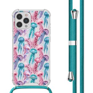 imoshion Design hoesje met koord voor de Apple iPhone 12 (Pro) - Jellyfish Watercolor