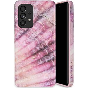 Selencia Aurora Fashion Backcover voor de Samsung Galaxy A53 - Duurzaam hoesje - 100% gerecycled - Ocean Shell Purple