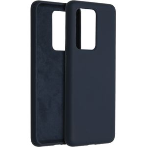 Accezz Liquid Silicone Backcover voor de Samsung Galaxy S20 Ultra - Blauw