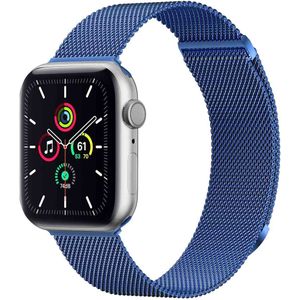 imoshion Milanees magnetisch bandje voor de Apple Watch Series 1 t/m 10 / SE / Ultra (2) (44/45/46/49 mm) - Maat M - Blauw