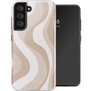 Selencia Vivid Tough Backcover voor de Samsung Galaxy S21 FE - Desert Waves Beige
