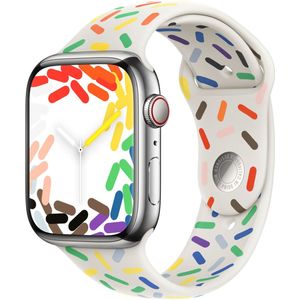 Sport Band voor de Apple Watch Series 1-9 / SE / Ultra (2) - 42/44/45/49 mm - Maat S/M - Pride Edition