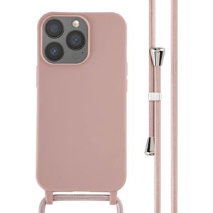 iMoshion Siliconen hoesje met koord voor de iPhone 13 Pro - Sand Pink
