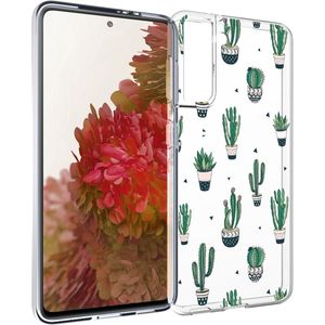 iMoshion Design hoesje voor de Samsung Galaxy S21 - Cactus - Groen