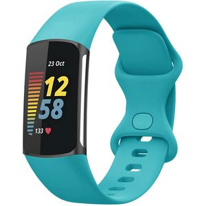 iMoshion Siliconen bandje voor de Fitbit Charge 5 / Charge 6 - Maat S - Turquoise