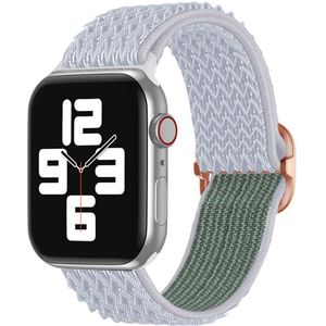 iMoshion Elastisch nylon bandje voor de Apple Watch Series 1-9 / SE - 38/40/41mm - Lichtgrijs