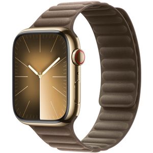 Magnetic Link-bandje FineWoven voor de Apple Watch Series 1-9 / SE / Ultra (2) - 42/44/45/49 mm - Maat S/M - Taupe