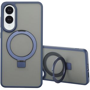 Accezz Ring Stand Backcover met MagSafe voor de Samsung Galaxy S25 Edge - Blue