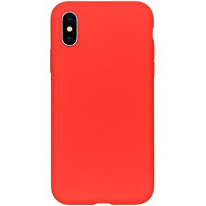 Accezz Liquid Silicone Backcover voor de iPhone Xs / X - Rood