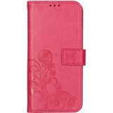 Klavertje Bloemen Bookcase voor de Nokia 5.3 - Fuchsia