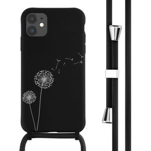 iMoshion Siliconen design hoesje met koord voor de iPhone 11 - Dandelion Black