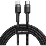 Baseus Cafule Series USB-C naar USB-C snellaadkabel - 60 Watt - 2 meter - Zwart