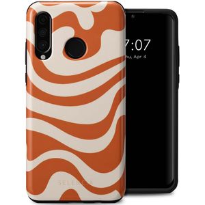 Selencia Vivid Tough Backcover voor de Huawei P30 Lite - Dream Swirl Orange