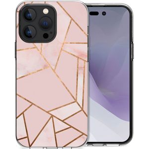 imoshion Design hoesje voor de Apple iPhone 14 Pro Max - Grafisch Koper / Roze