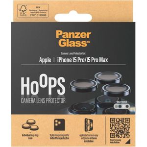 PanzerGlass Camera Protector Hoop Optic Rings voor de iPhone 15 Pro / 15 Pro Max - Blue Metal