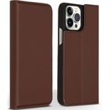 Accezz Premium Leather Slim Bookcase voor de iPhone 13 Pro Max - Bruin