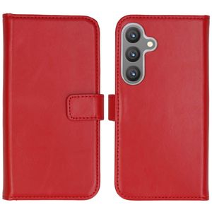 Selencia Echt Lederen Bookcase voor de Samsung Galaxy S24 - Rood