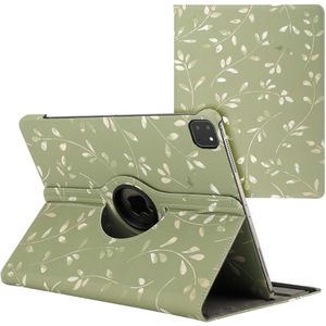 imoshion 360° Draaibare Design Bookcase voor de Apple iPad Air 13 inch (2025) M3 / (2024) M2 - Green Flowers