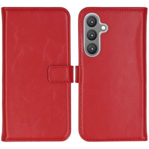 Selencia Echt Lederen Bookcase voor de Samsung Galaxy S24 Plus - Rood