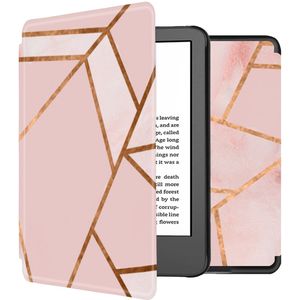 iMoshion Design Slim Hard Case Sleepcover voor de Amazon Kindle (2022) 11th gen - Pink Graphic