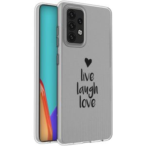 iMoshion Design hoesje voor de Samsung Galaxy A52(s) (5G/4G) - Live Laugh Love - Zwart