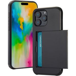 imoshion Backcover met pasjeshouder voor de Apple iPhone 16 Pro Max - Zwart