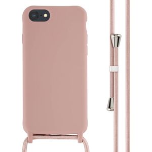 iMoshion Siliconen hoesje met koord voor de iPhone SE (2022 / 2020) / 8 / 7 - Sand Pink
