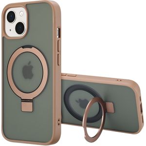 Accezz Ring Stand Backcover met MagSafe voor de Apple iPhone 15 - Brown