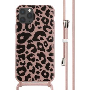 iMoshion Siliconen design hoesje met koord voor de iPhone 11 Pro - Animal Pink