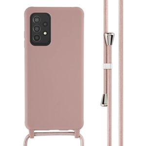 iMoshion Siliconen hoesje met koord voor de Samsung Galaxy A52(s) (5G/4G) - Sand Pink