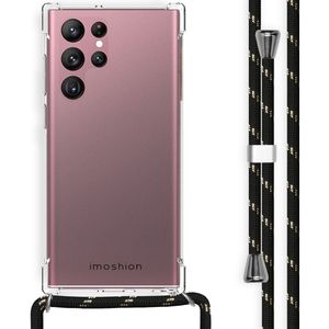 iMoshion Backcover met koord voor de Samsung Galaxy S22 Ultra - Zwart / Goud