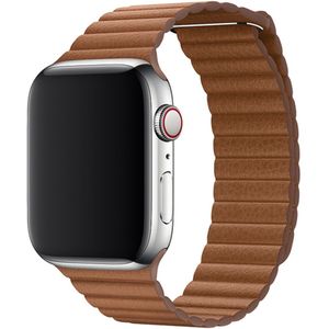 Leather Loop M voor de Apple Watch Series 1-9 / SE / Ultra (2) - 42/44/45/49 mm - Saddle Brown