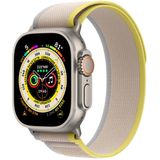 Trail Loop Band voor de Apple Watch Series 1-9 / SE / Ultra (2) - 44/45/49 mm - Maat M/L - Geel / Beige