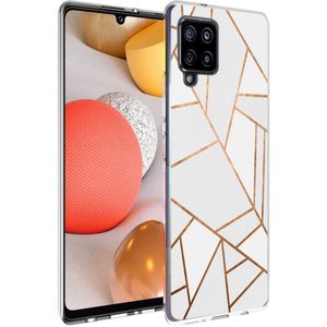 iMoshion Design hoesje voor de Samsung Galaxy A42 - Grafisch Koper / Wit