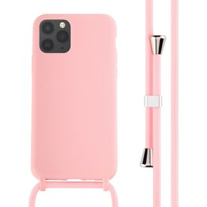 iMoshion Siliconen hoesje met koord voor de iPhone 11 Pro - Roze