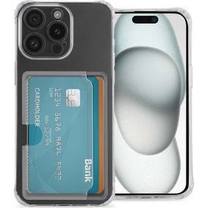 iMoshion Softcase Backcover met pasjeshouder voor de iPhone 15 - Transparant
