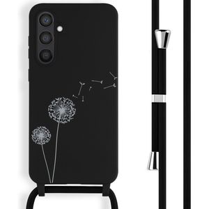 iMoshion Siliconen design hoesje met koord voor de Samsung Galaxy S23 FE - Dandelion Black