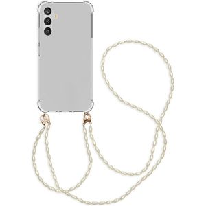 iMoshion Backcover met koord + armband - Parels voor de Samsung Galaxy A34 (5G) - Transparant
