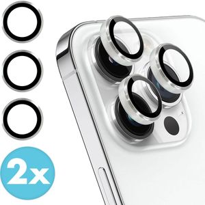 iMoshion 2 Pack Camera lens protector voor de iPhone 14 Pro / 14 Pro Max - Zilver