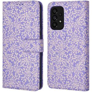 iMoshion Design Bookcase voor de Samsung Galaxy A53 - Purple White Flowers