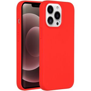 Accezz Liquid Silicone Backcover voor de iPhone 13 Pro Max - Rood