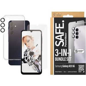 PanzerGlass Safe 3-in-1 pack - Hoesje + screenprotector + camera protector voor de Samsung Galaxy A25